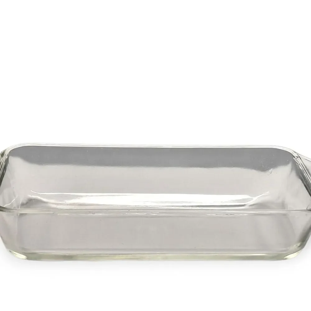 Vintage Anchor Hocking 427 Clear Glass Loaf Pan 8.5